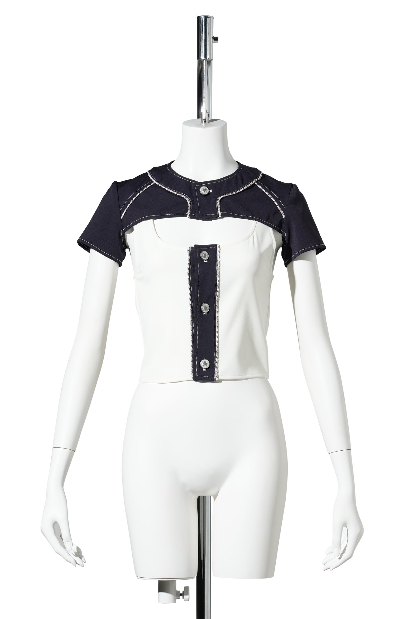DOUBLE PLAY SHIRT / NAVY/WHITE