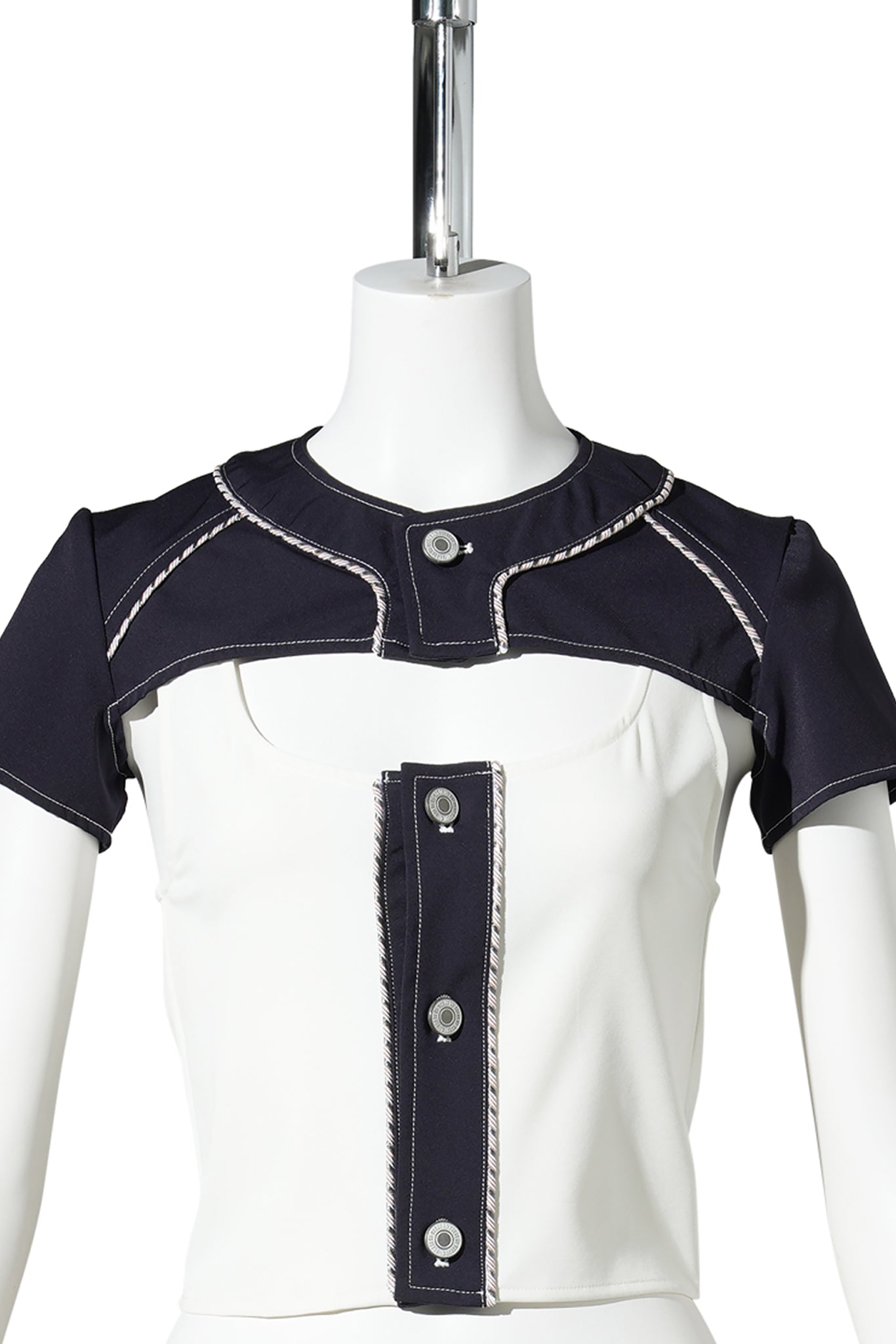 DOUBLE PLAY SHIRT / NAVY/WHITE
