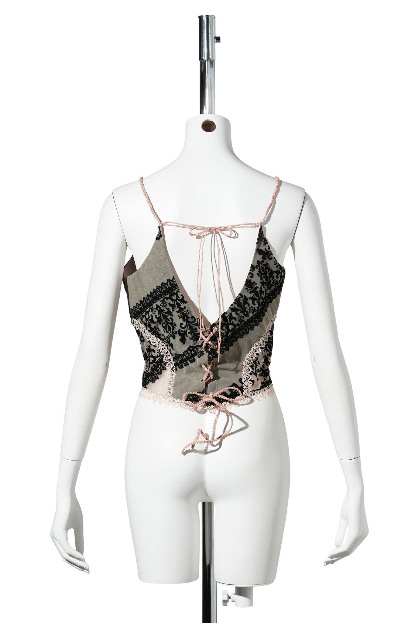 SAGE RIBBON CAMISOLE / ARMY GREEN/NUDE
