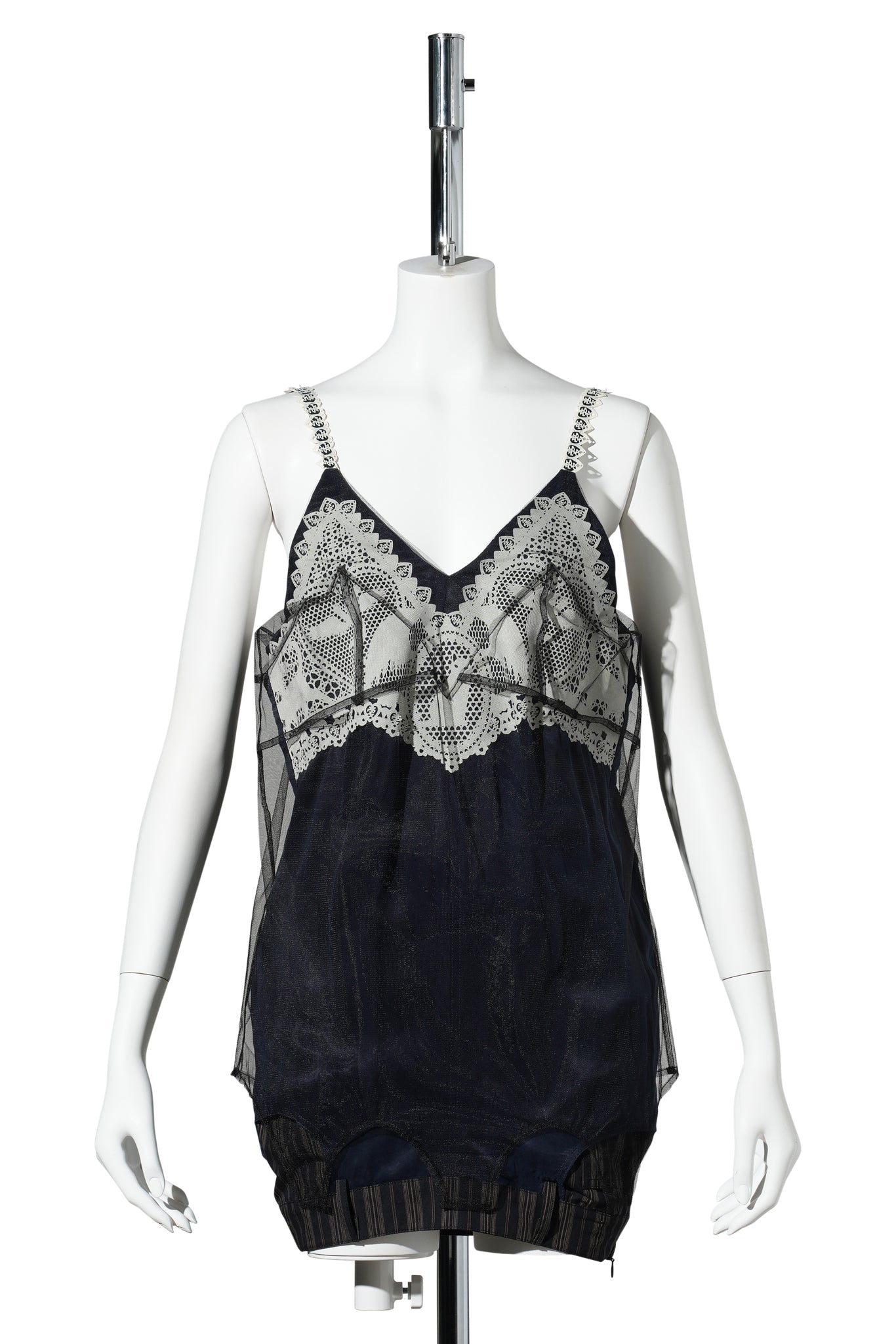 TROMPE L'OEIL GARTER TOP / SKIRT / NAVY