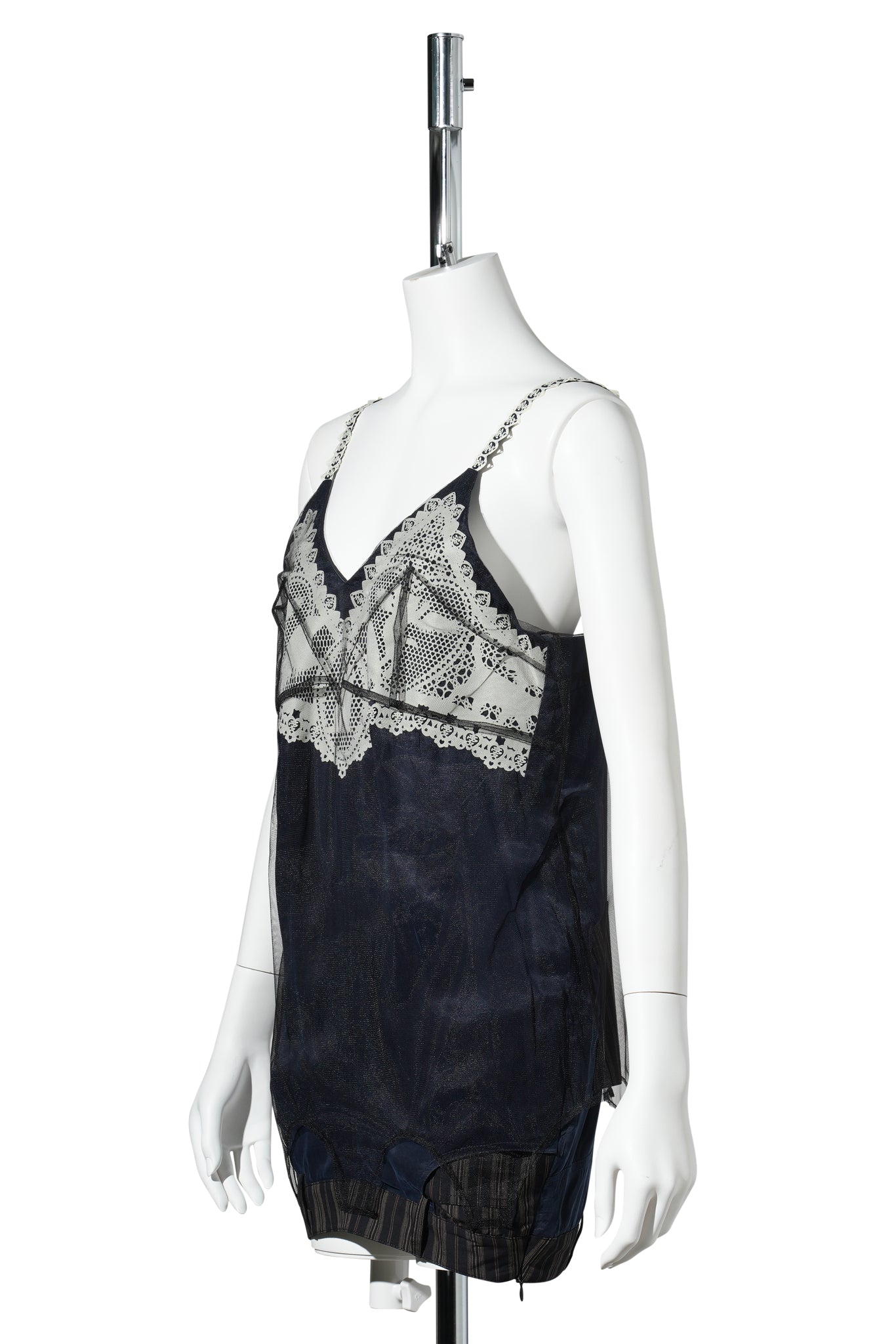 TROMPE L'OEIL GARTER TOP / SKIRT / NAVY