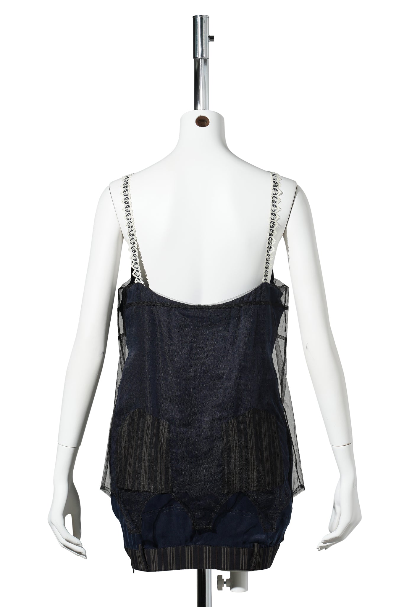 TROMPE L'OEIL GARTER TOP / SKIRT / NAVY