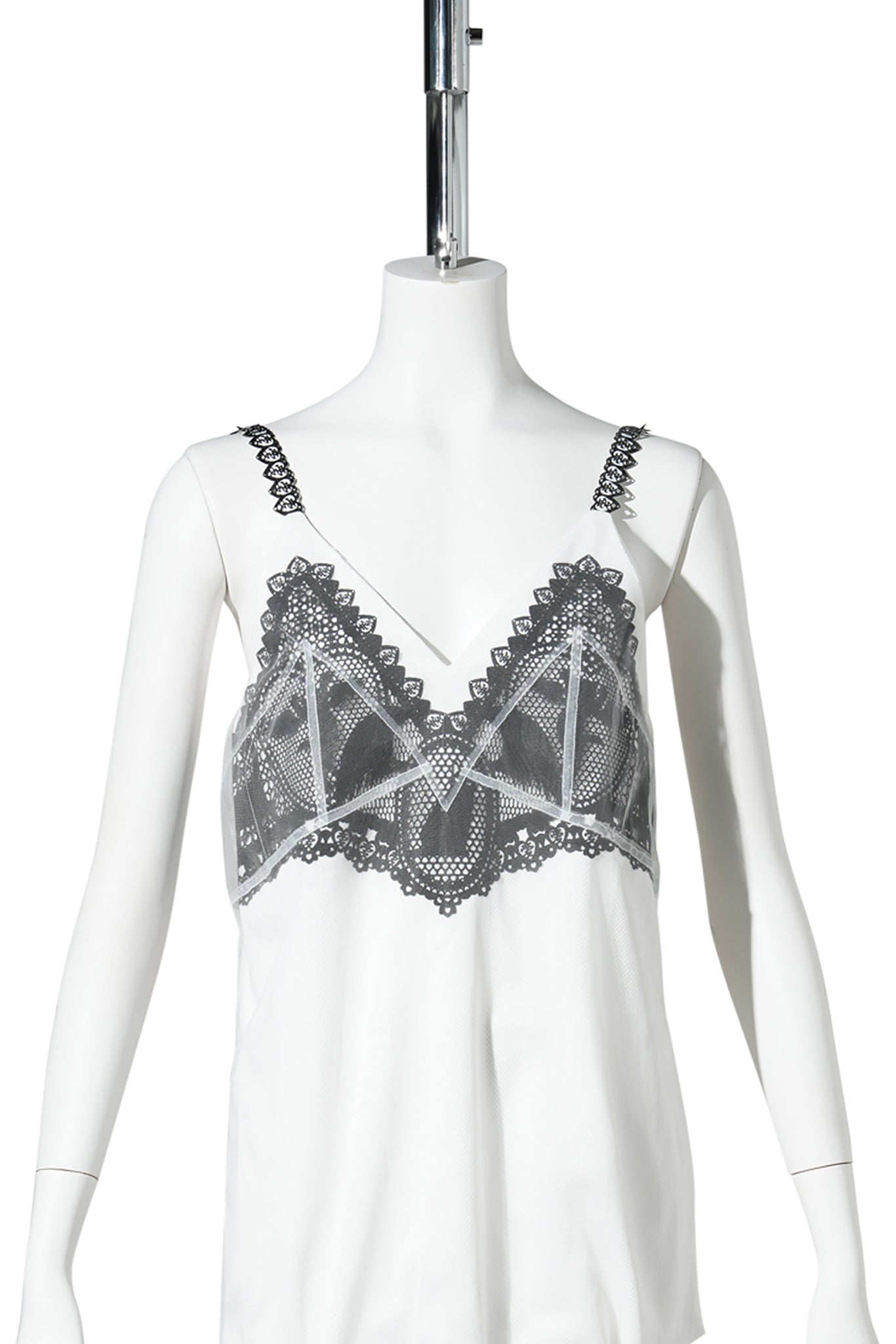 FELINE CAGE SLIP / WHITE/BLACK