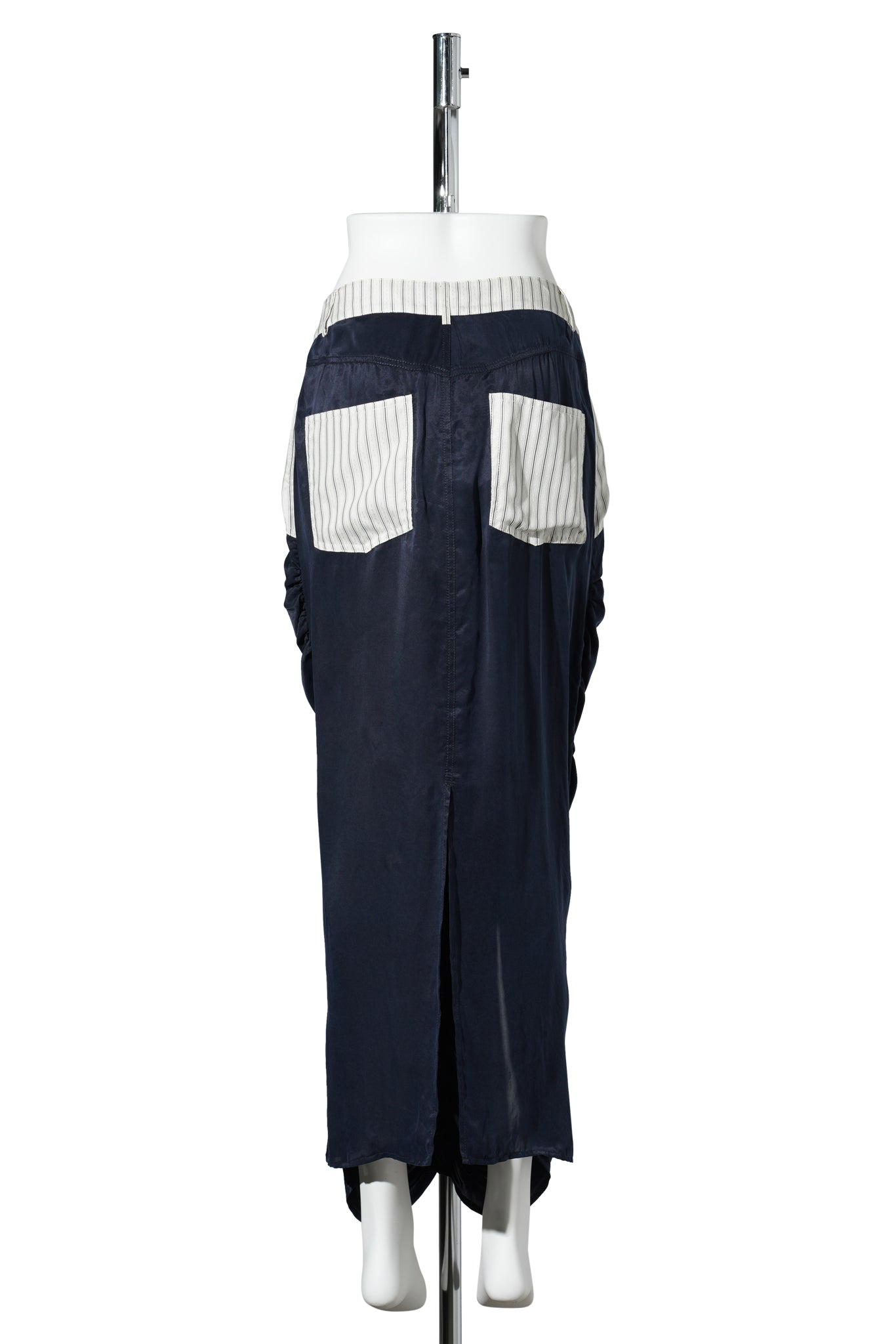 NAUTICAL PINSTRIPE RUCHE / NAVY/WHITE