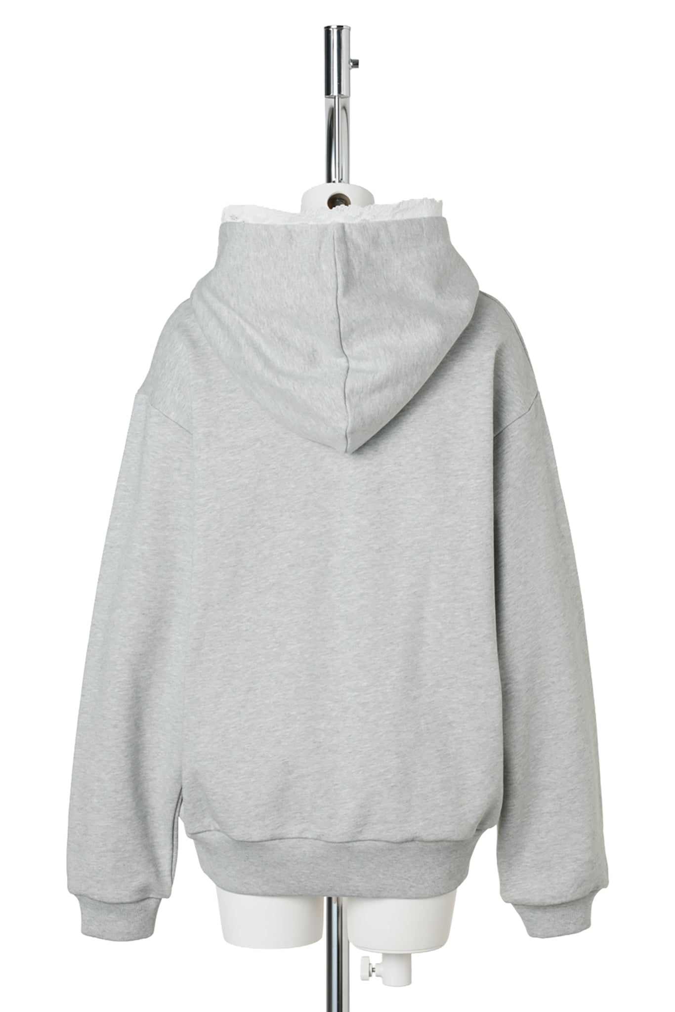 PIEBALD HORSE HOODIE / GREY