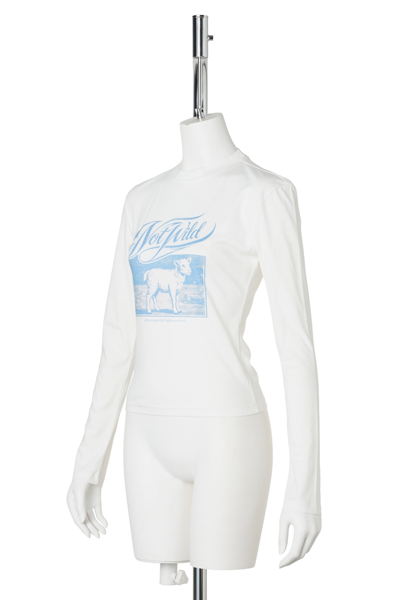 NOT WILD SHEEP LONG SLEEVE TOP / WHITE