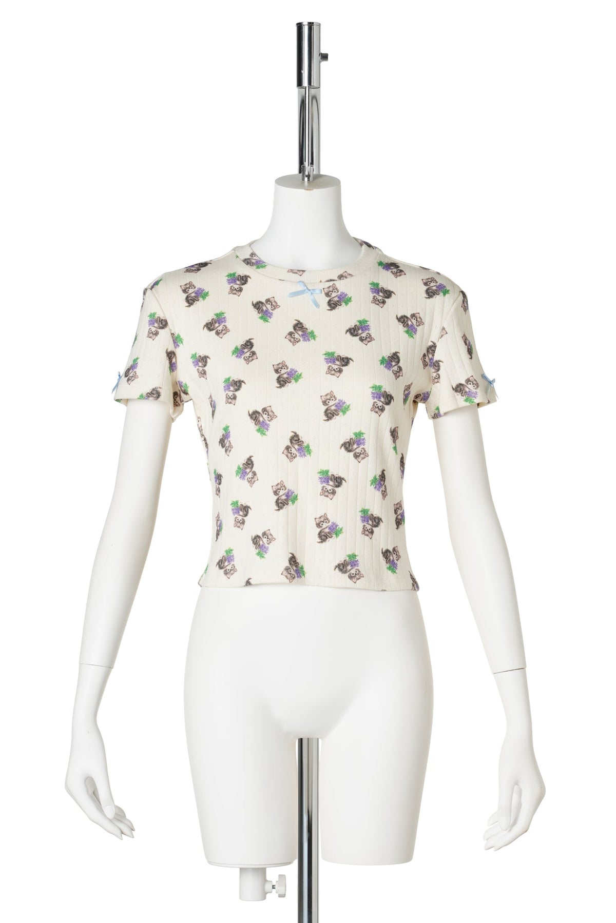 PURR KITTY PRINT TOP / KITTY PRINT