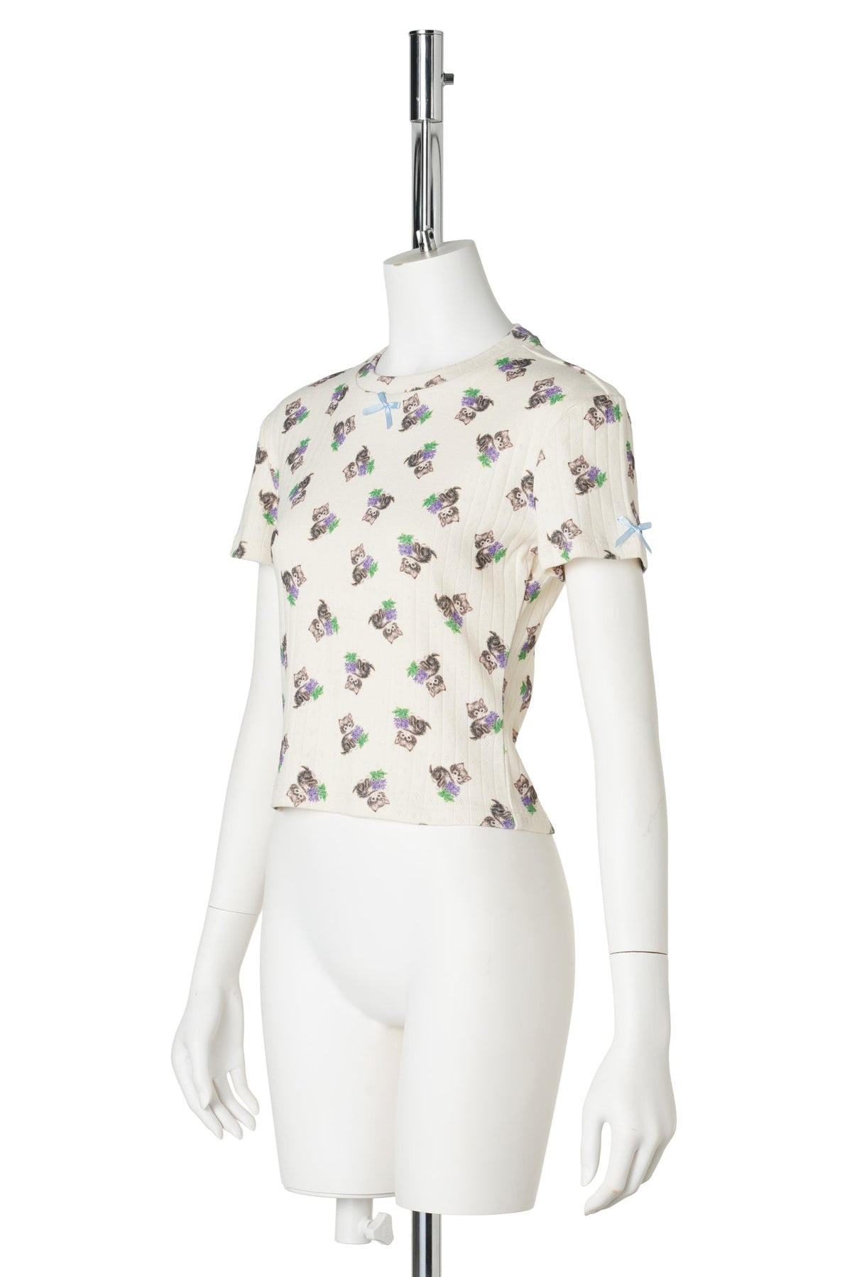 PURR KITTY PRINT TOP / KITTY PRINT