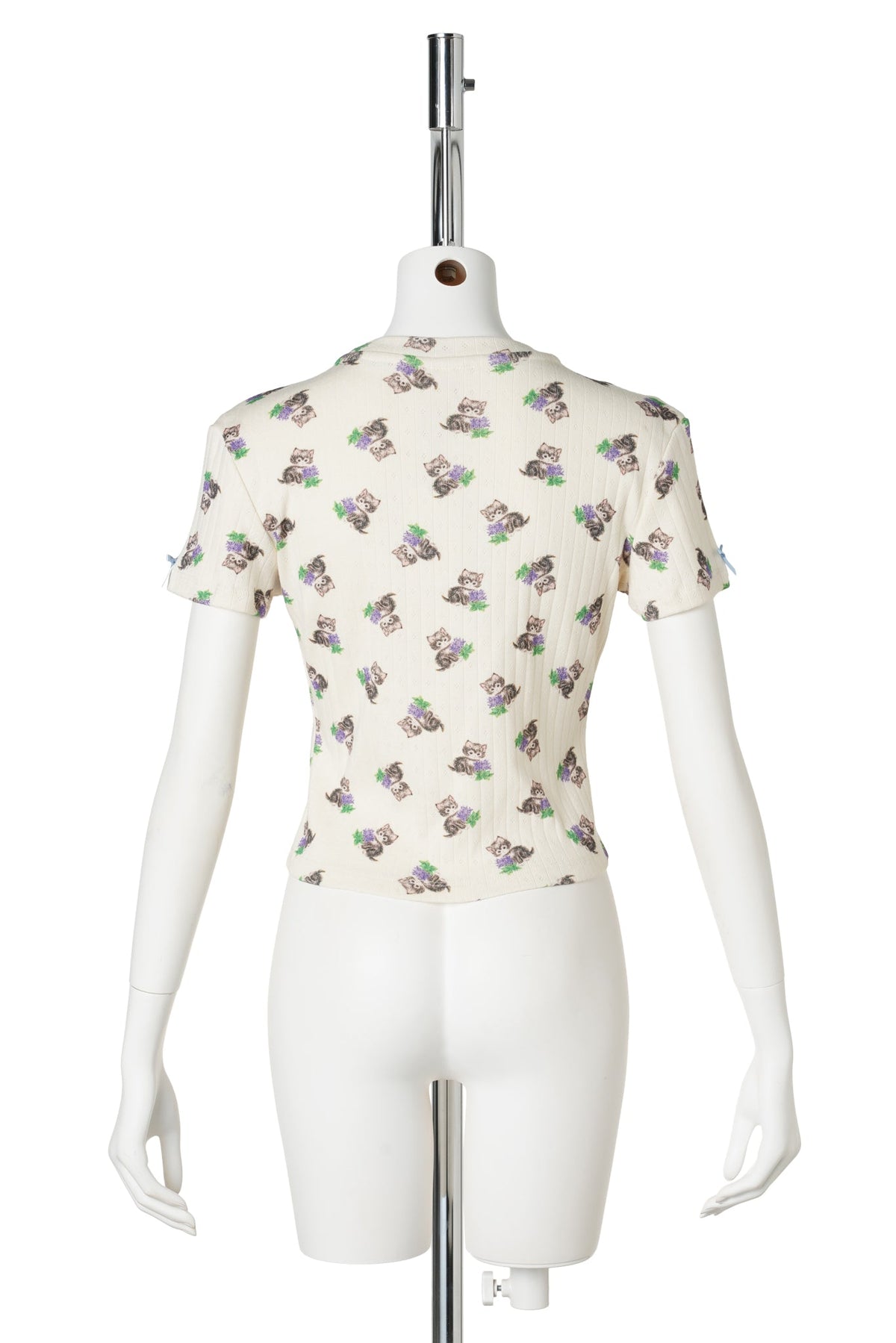 PURR KITTY PRINT TOP / KITTY PRINT
