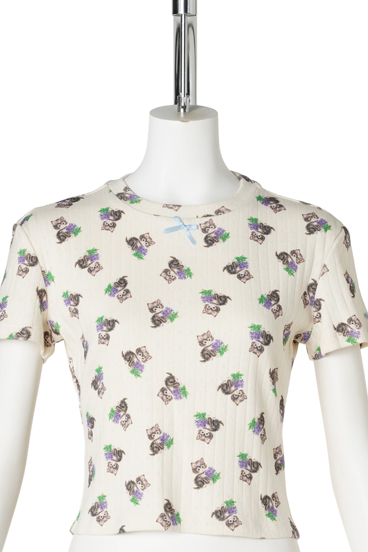 PURR KITTY PRINT TOP / KITTY PRINT