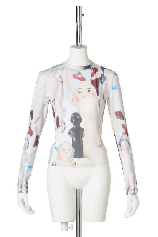 CERAMIC DOLL PRINT TOP / CERAMIC DOLL PRINT