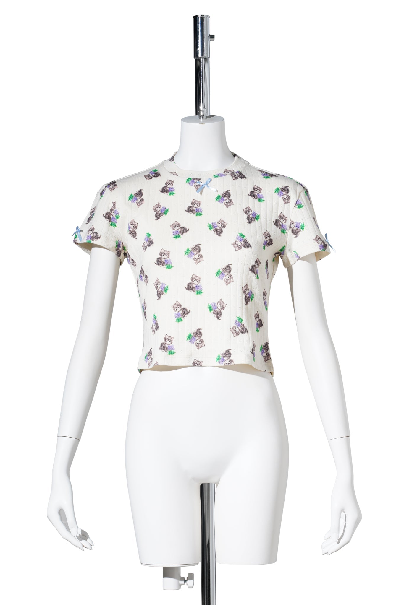 PURR KITTY PRINT TOP / KITTY PRINT