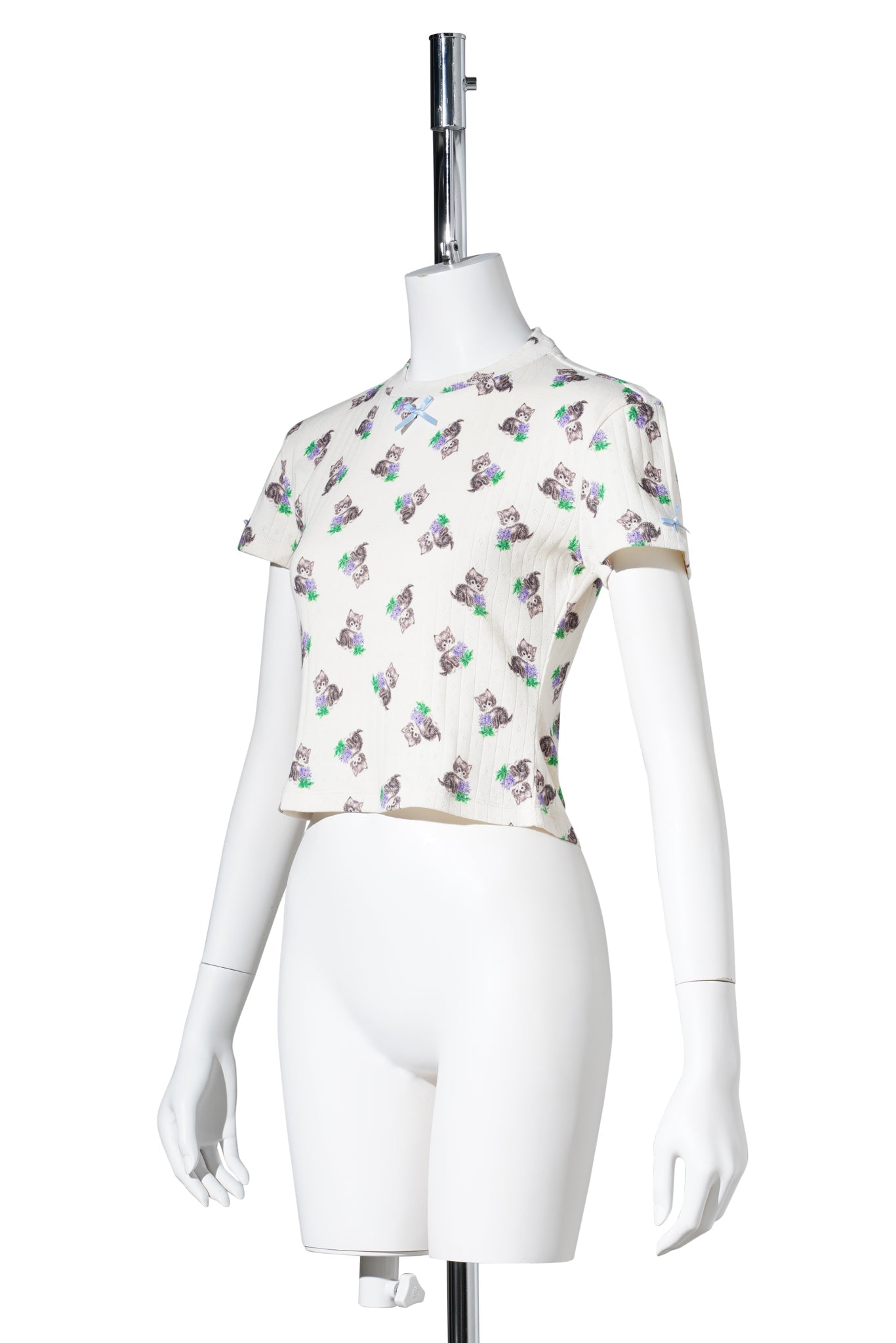 PURR KITTY PRINT TOP / KITTY PRINT