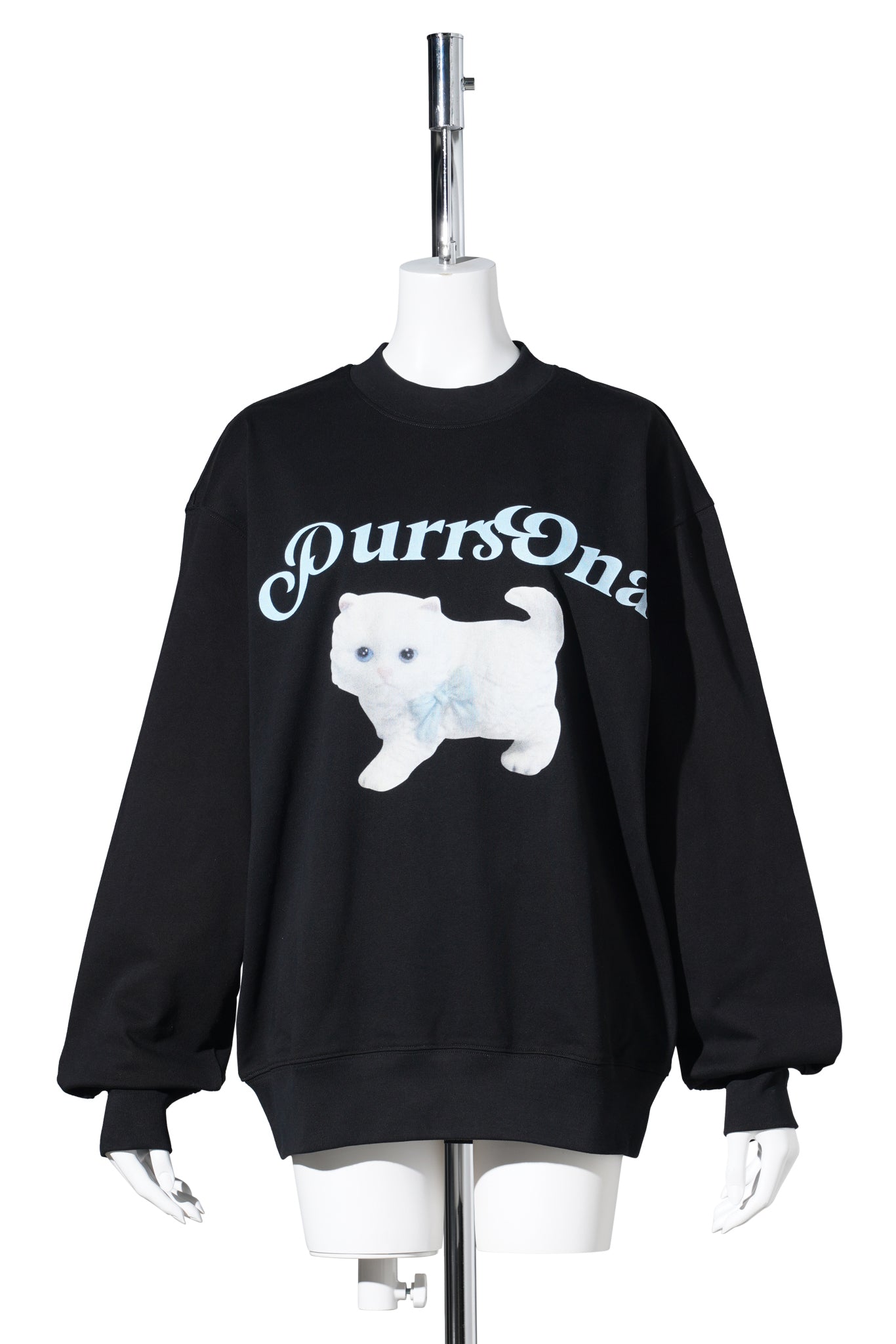 PURRSONA KITTY PRINT JUMPER / BLACK