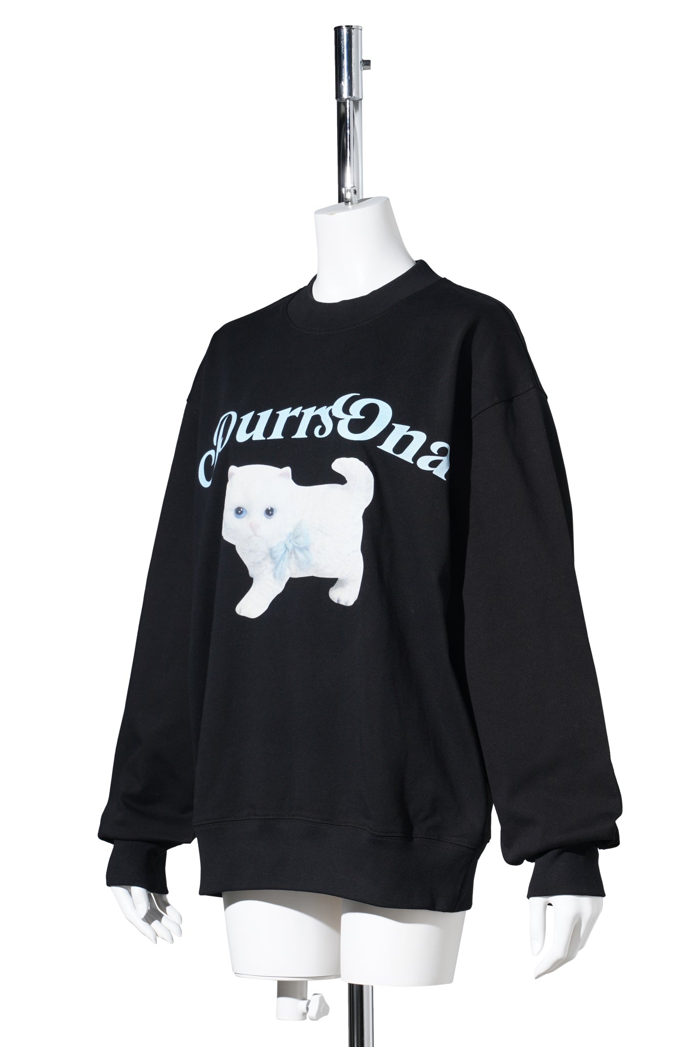 PURRSONA KITTY PRINT JUMPER / BLACK