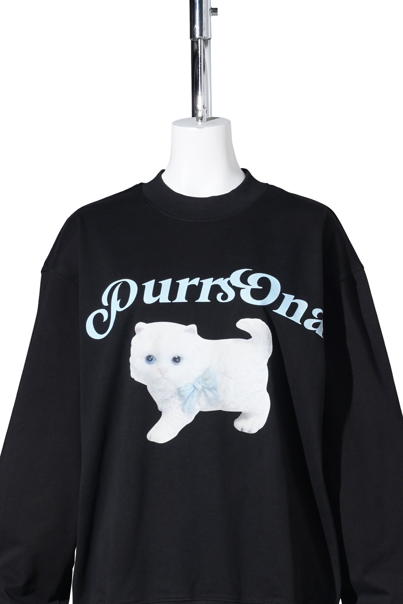 PURRSONA KITTY PRINT JUMPER / BLACK