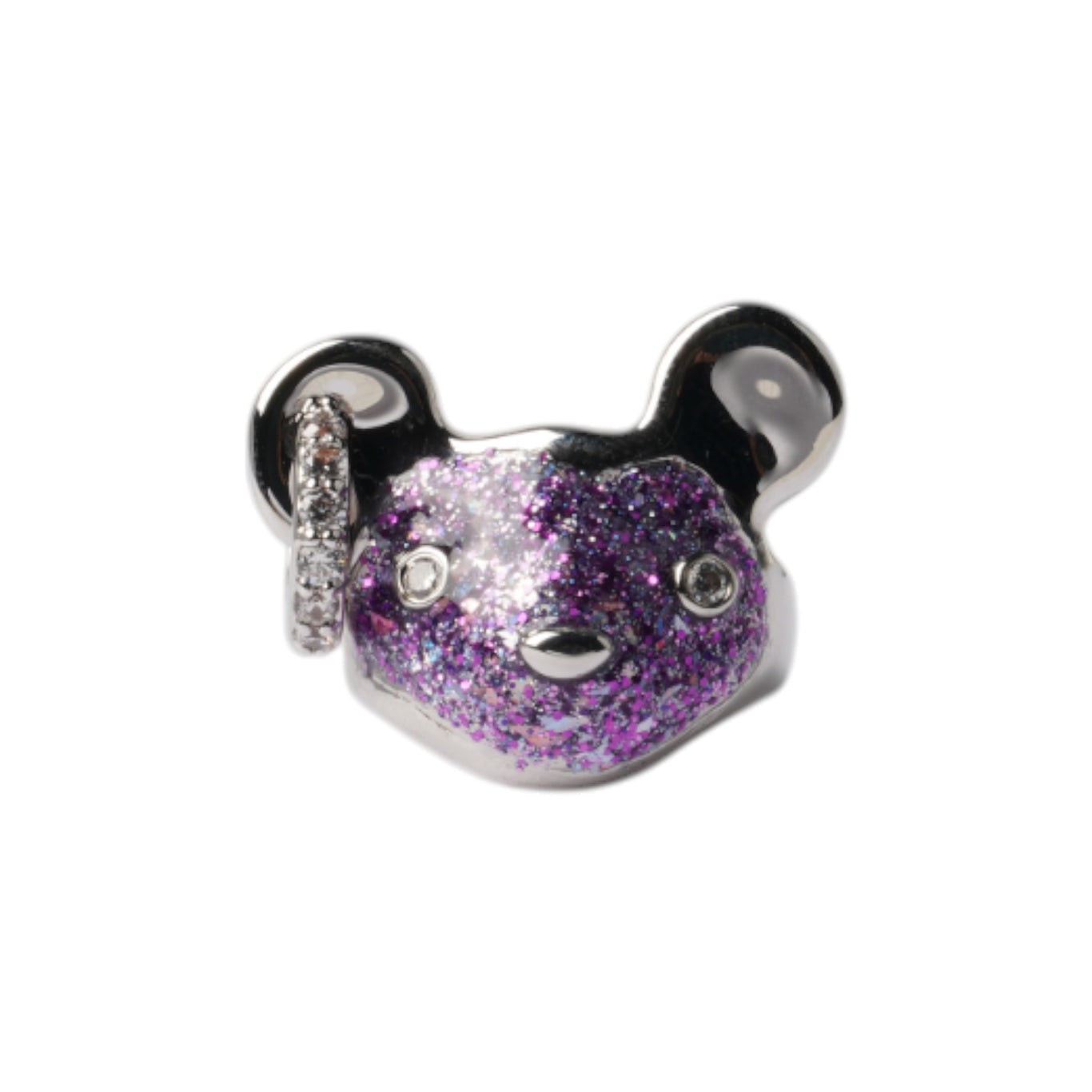 RESIN COATING UGLY BEAR RING / PURPLE