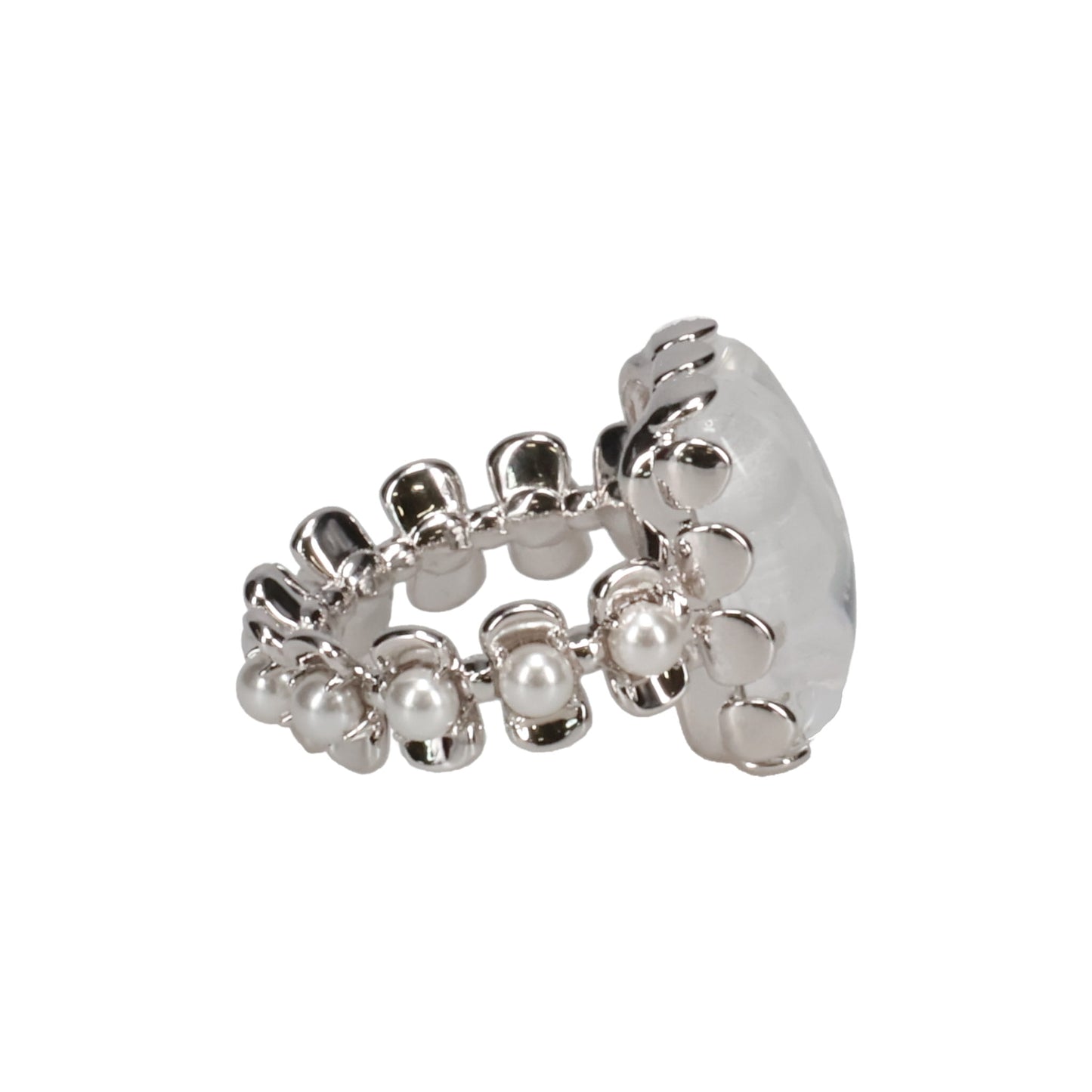 CRYSTAL BEAR LACE RING / TRANSPARENT