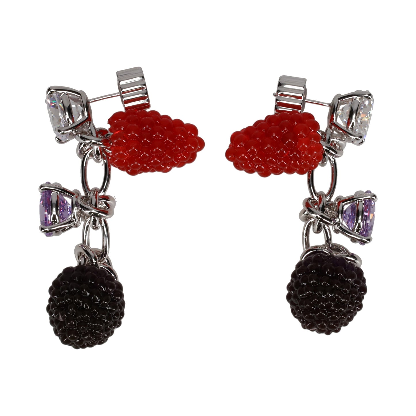 BERRIES GEMSTONE LOCK EARRING / SILVER