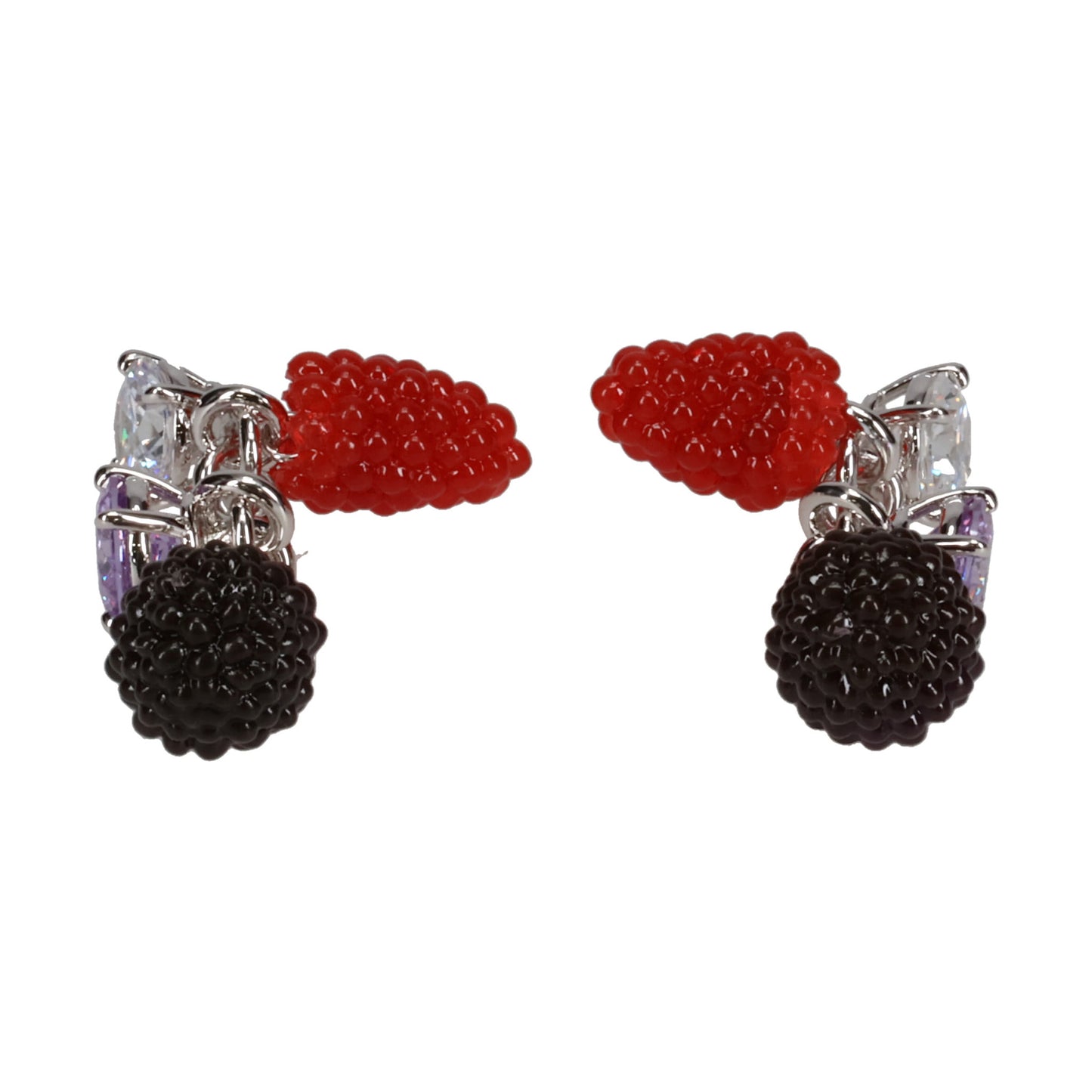 BERRIES GEMSTONE LOCK EARRING / SILVER