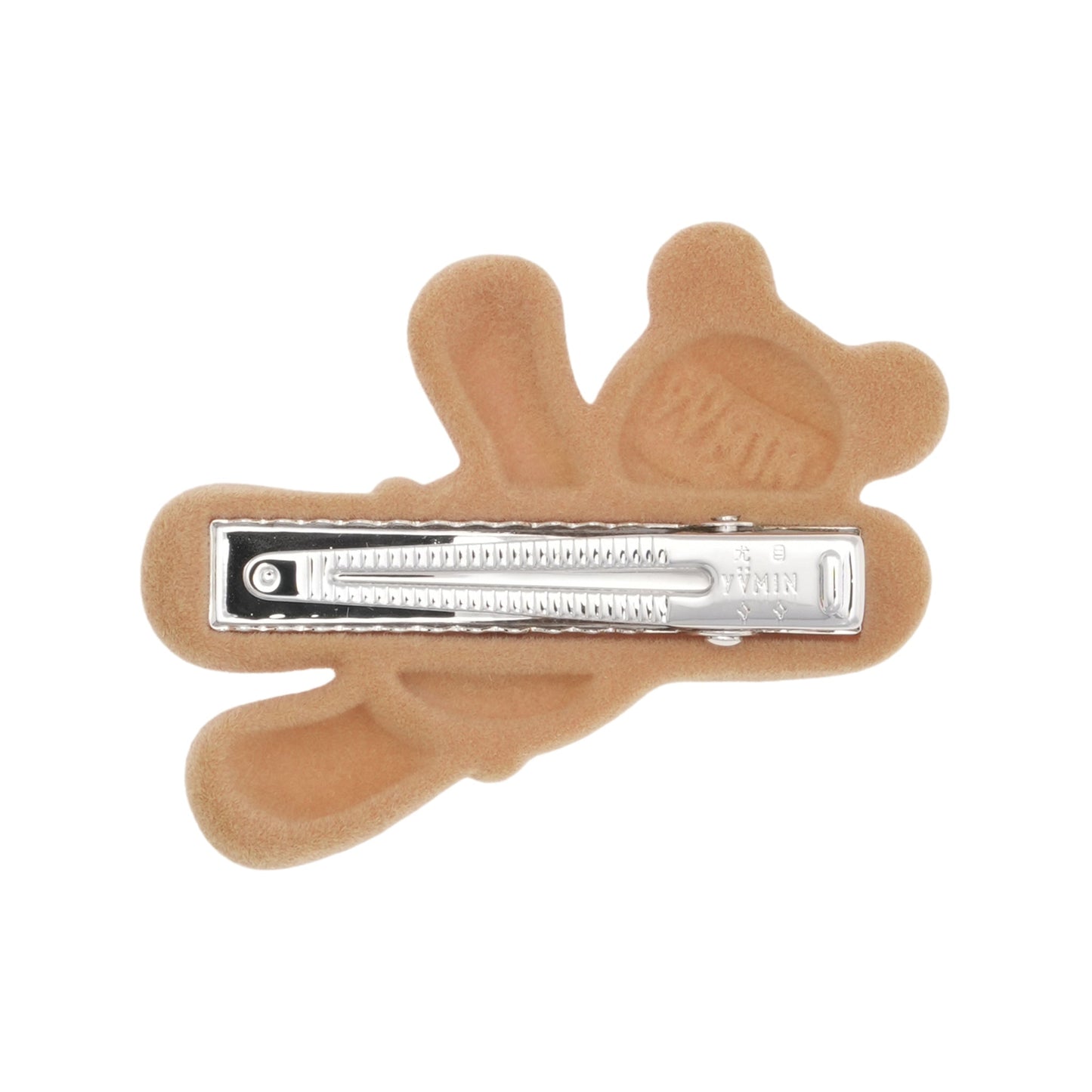 GREETING FLOCKED BEAR HAIR CLIP / BROWN