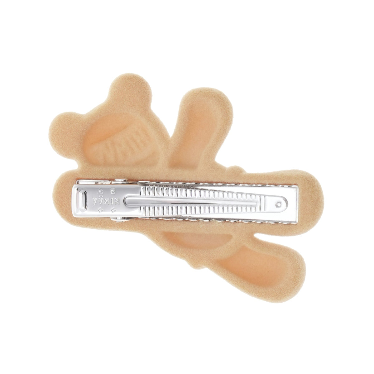 GREETING FLOCKED BEAR HAIR CLIP / BROWN
