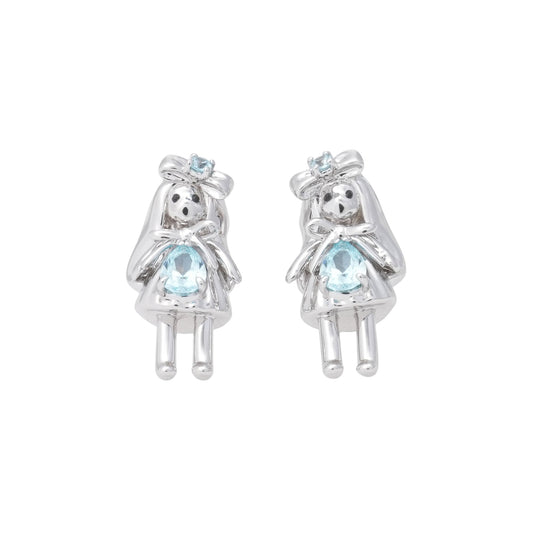 MINI GIRL EARRING / BLUE
