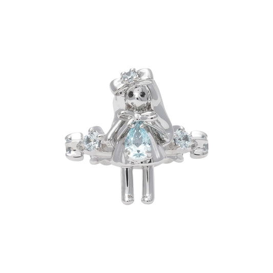 MINI GIRL STAR RING / BLUE