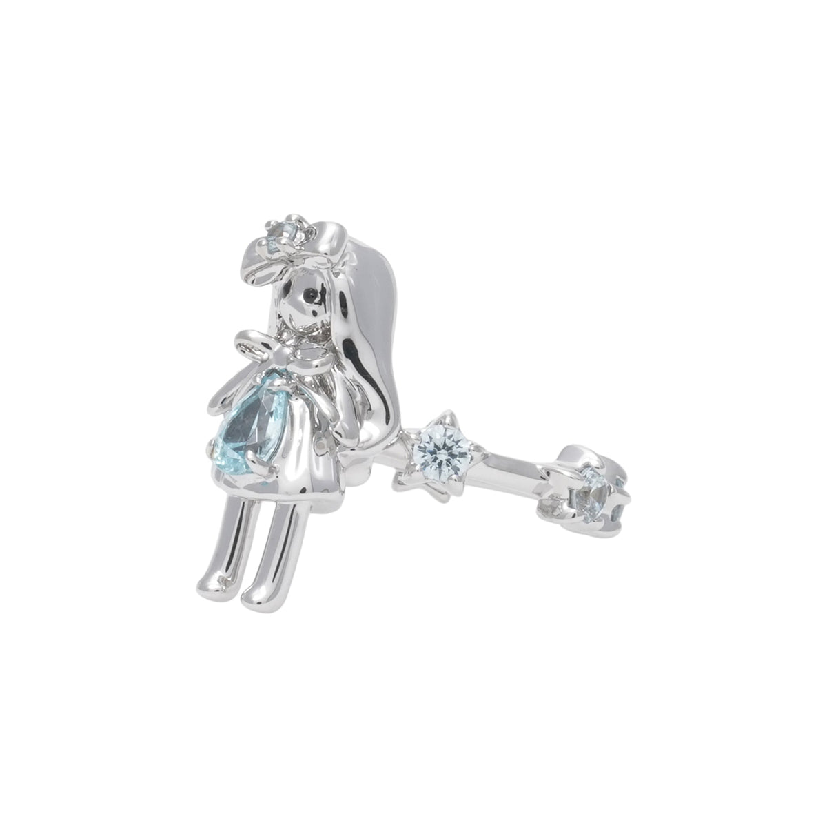 MINI GIRL STAR RING / BLUE