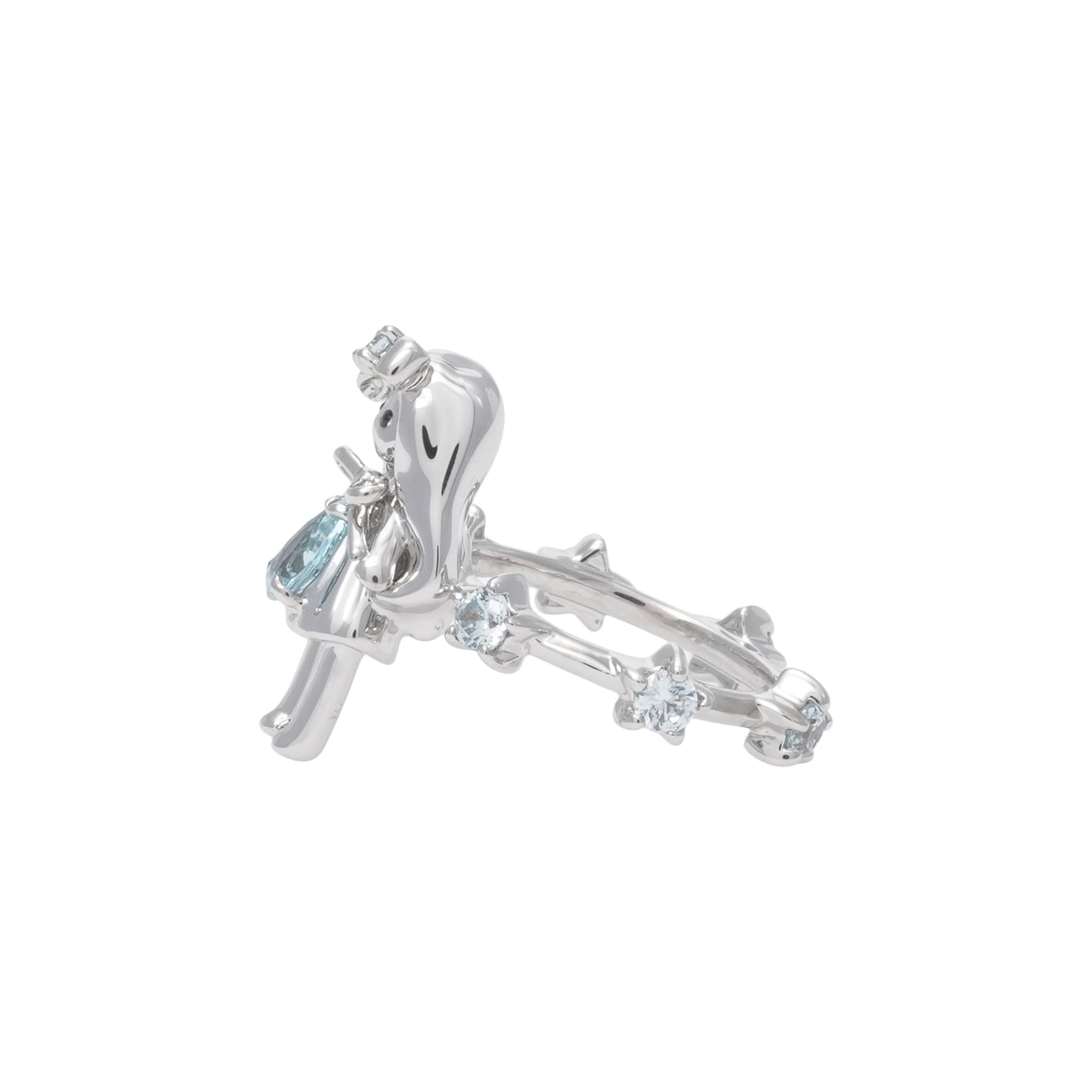 MINI GIRL STAR RING / BLUE