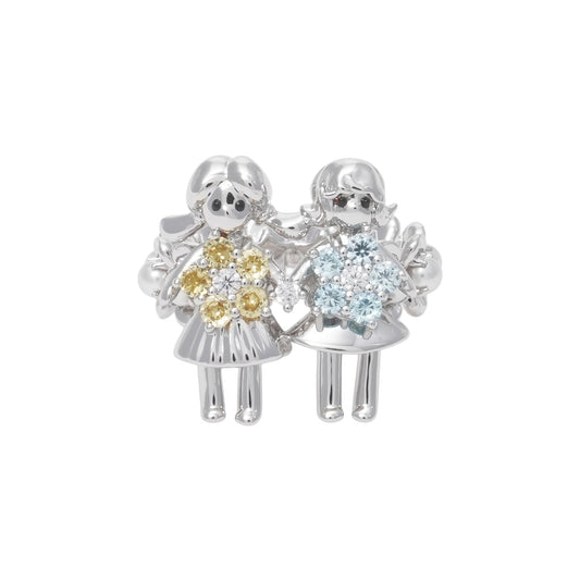 MINI TWINS GIRL RING / SILVER