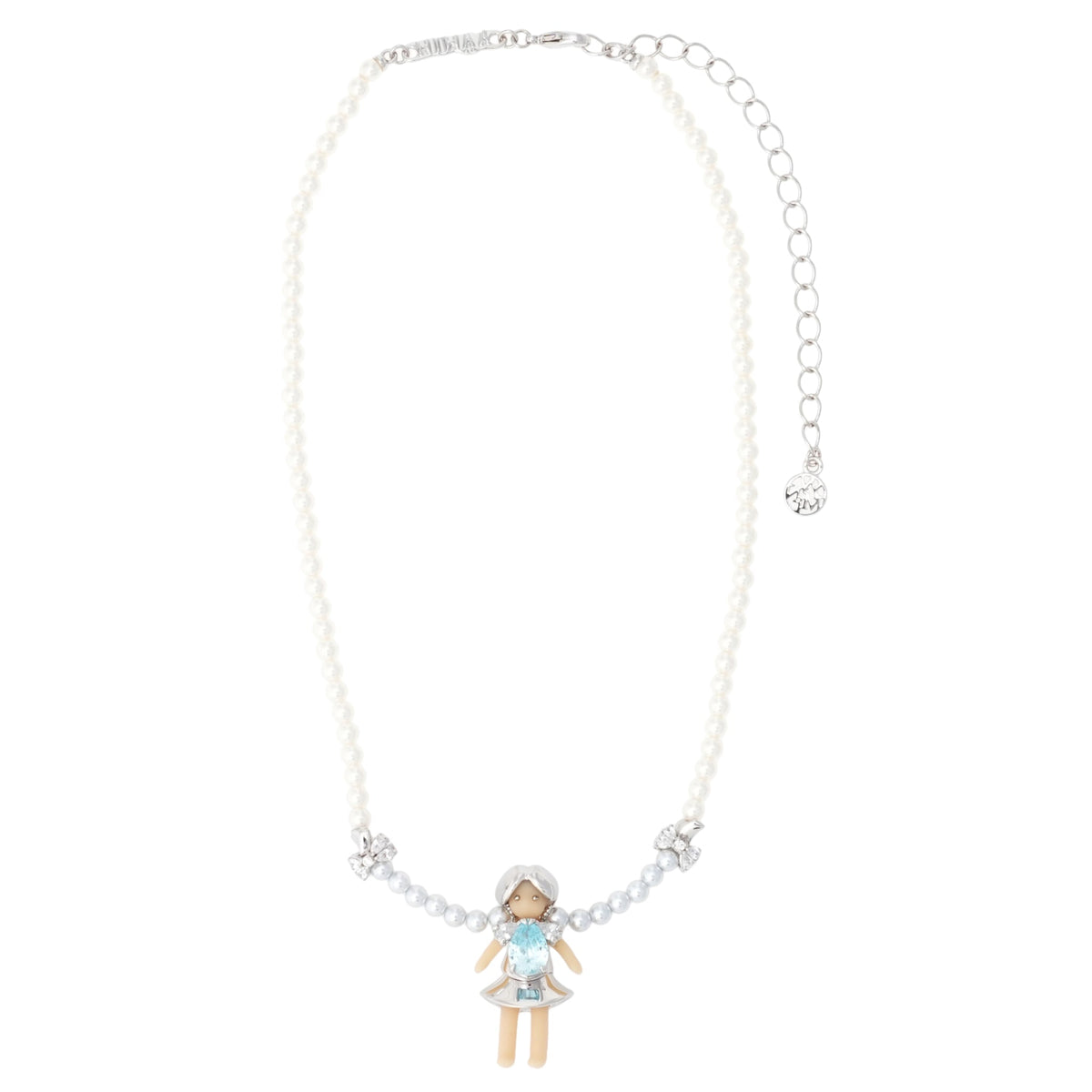 MIDDLE GIRL BEADED BRAID NECKLACE / BLUE