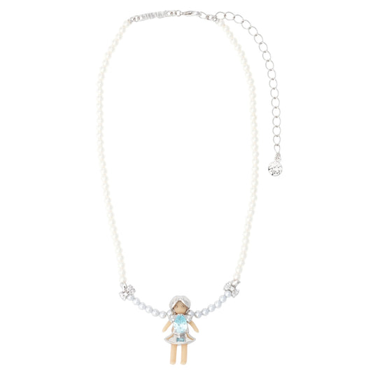 MIDDLE GIRL BEADED BRAID NECKLACE / BLUE
