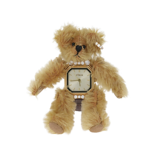 PLUSH BEAR WATCH / GOLD