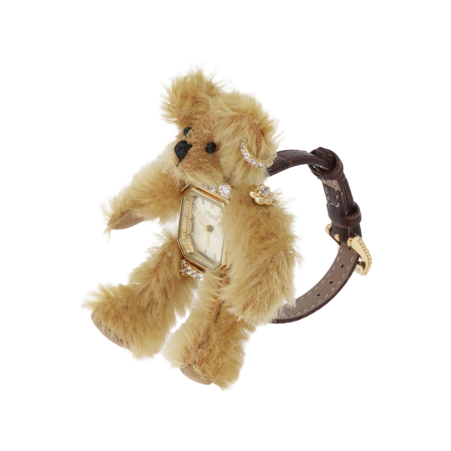PLUSH BEAR WATCH / GOLD