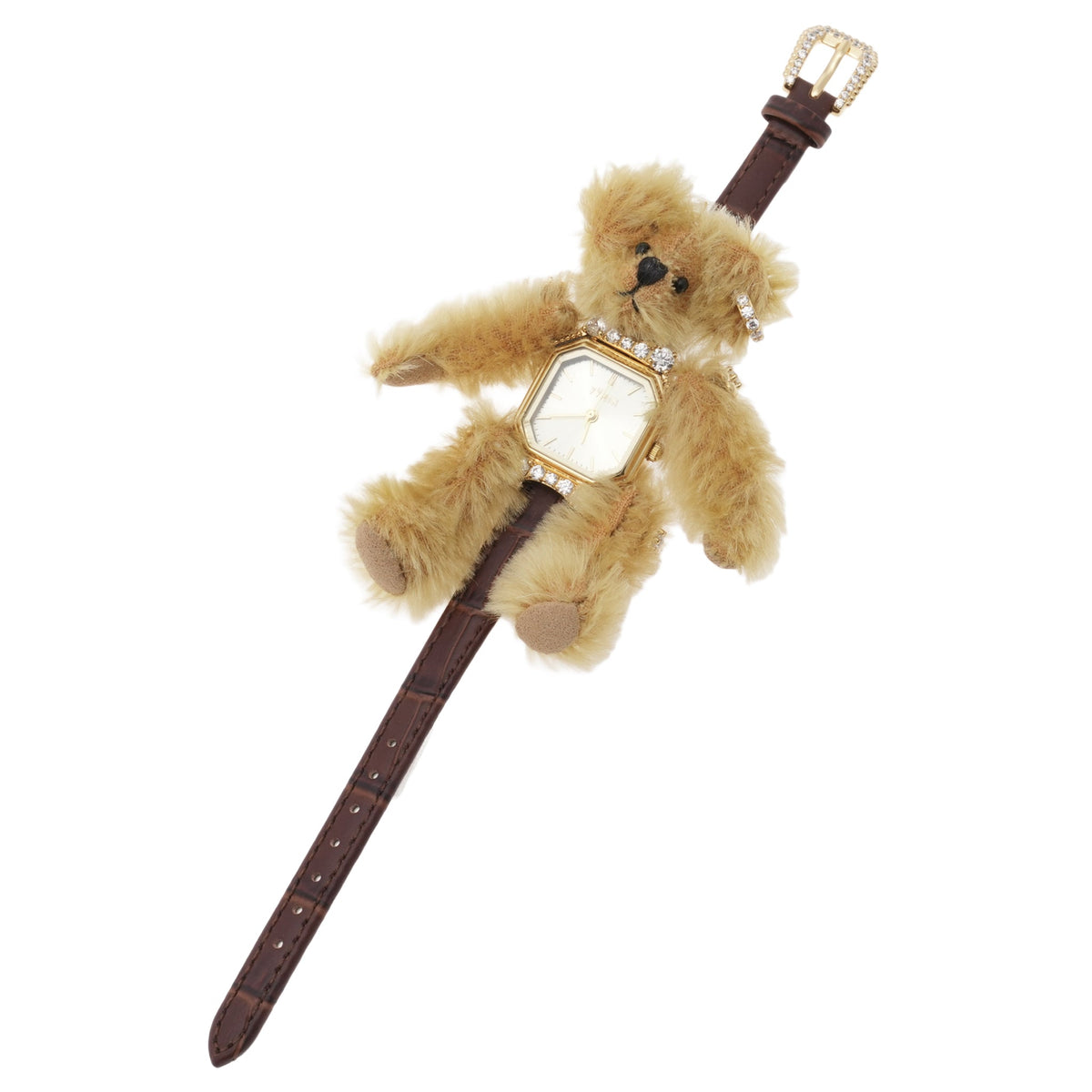 PLUSH BEAR WATCH / GOLD