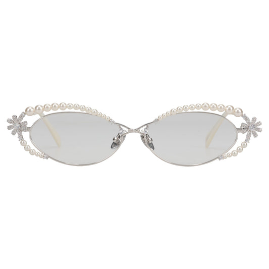 DAISY PEARL GLASSES / SILVER