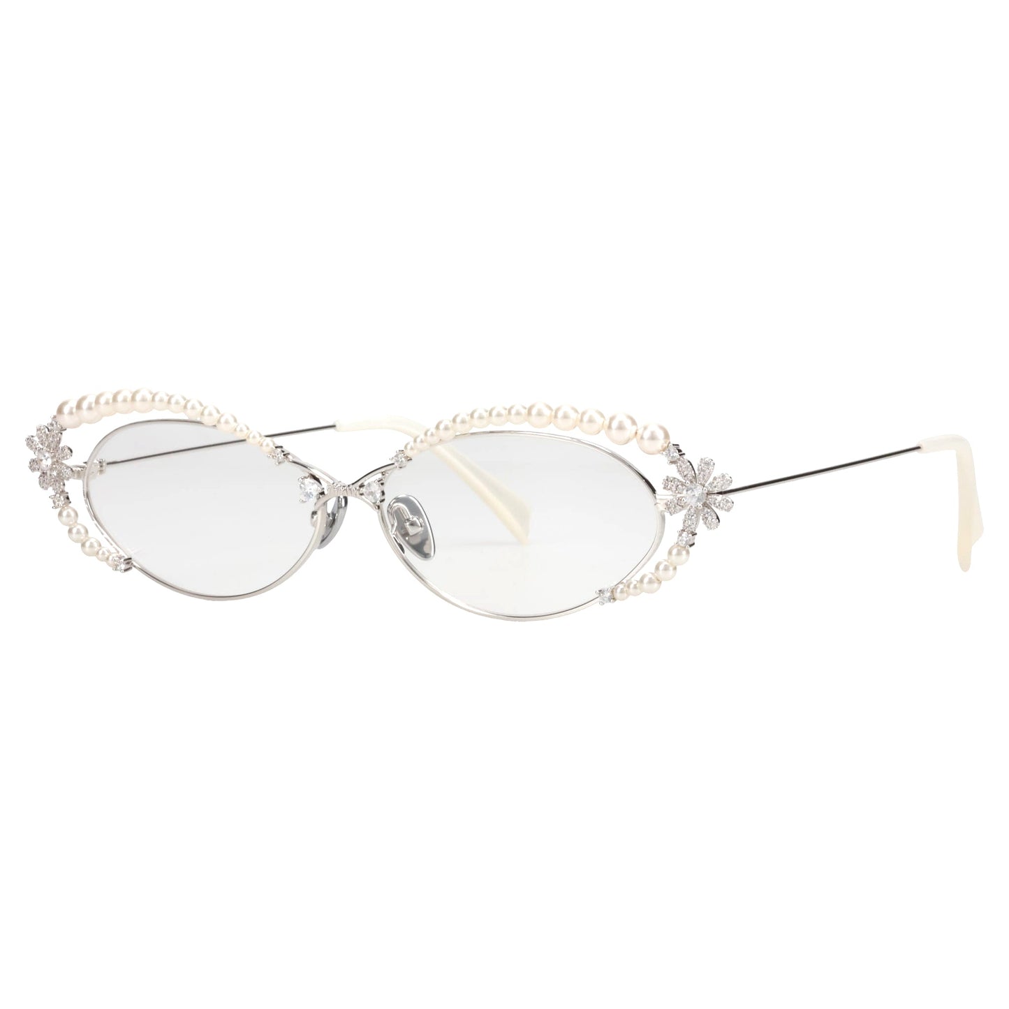 DAISY PEARL GLASSES / SILVER