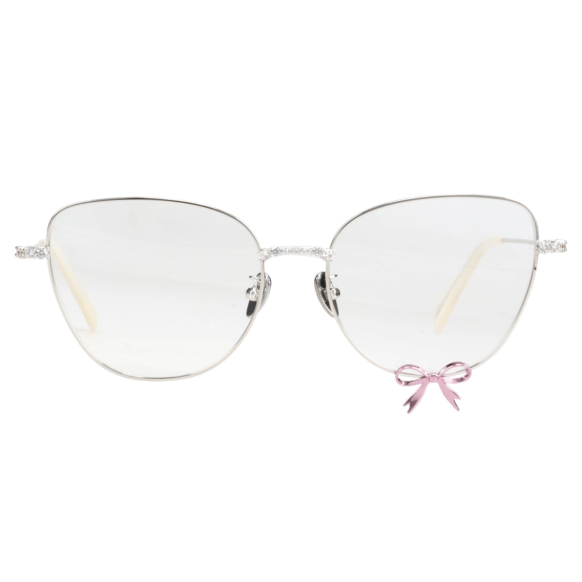 METAL BOWKNOT GLASSES / PINK