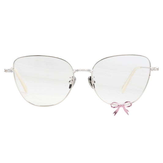 METAL BOWKNOT GLASSES / PINK