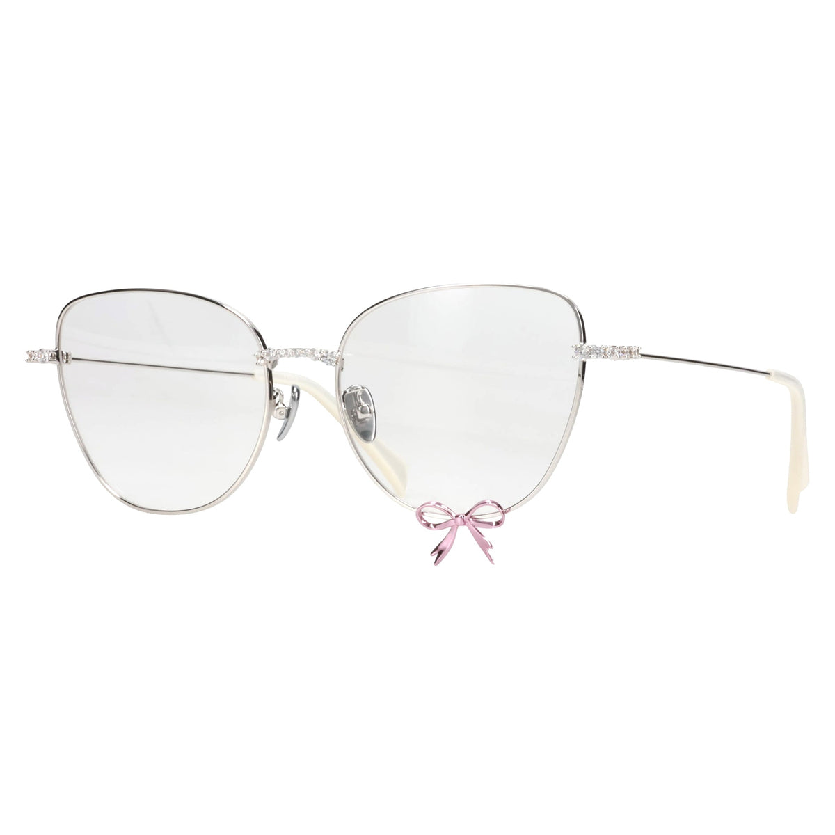 METAL BOWKNOT GLASSES / PINK