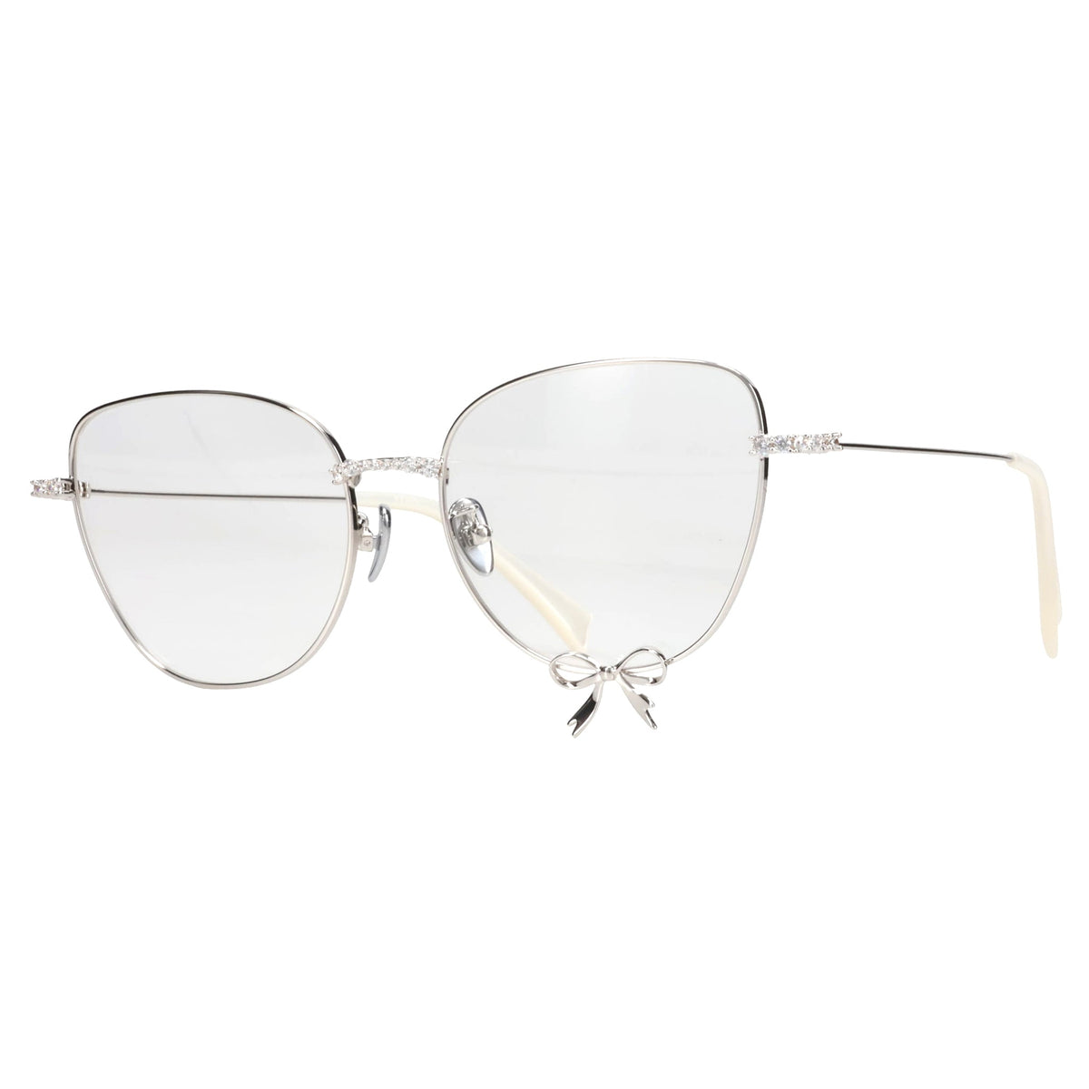 METAL BOWKNOT GLASSES / SILVER