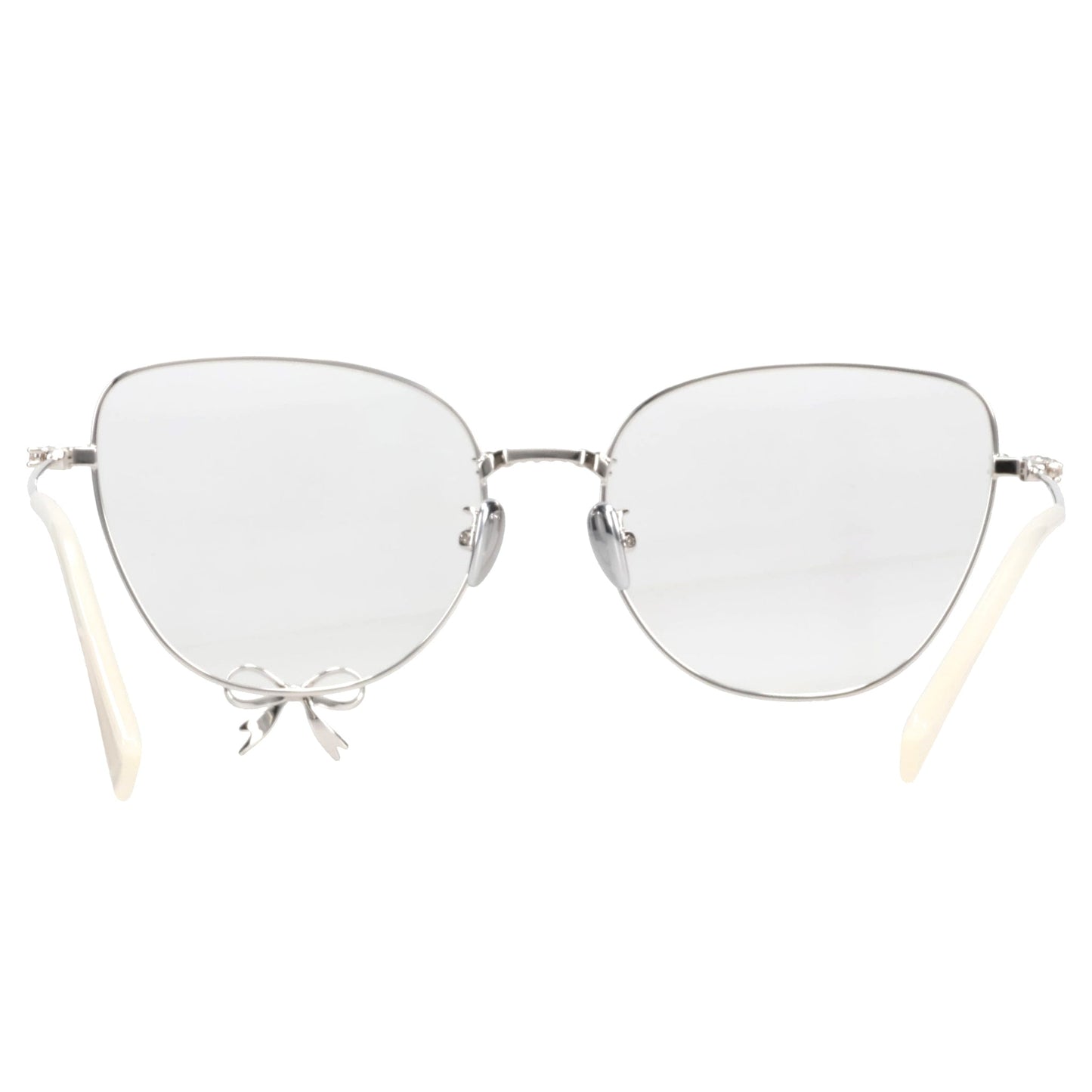 METAL BOWKNOT GLASSES / SILVER