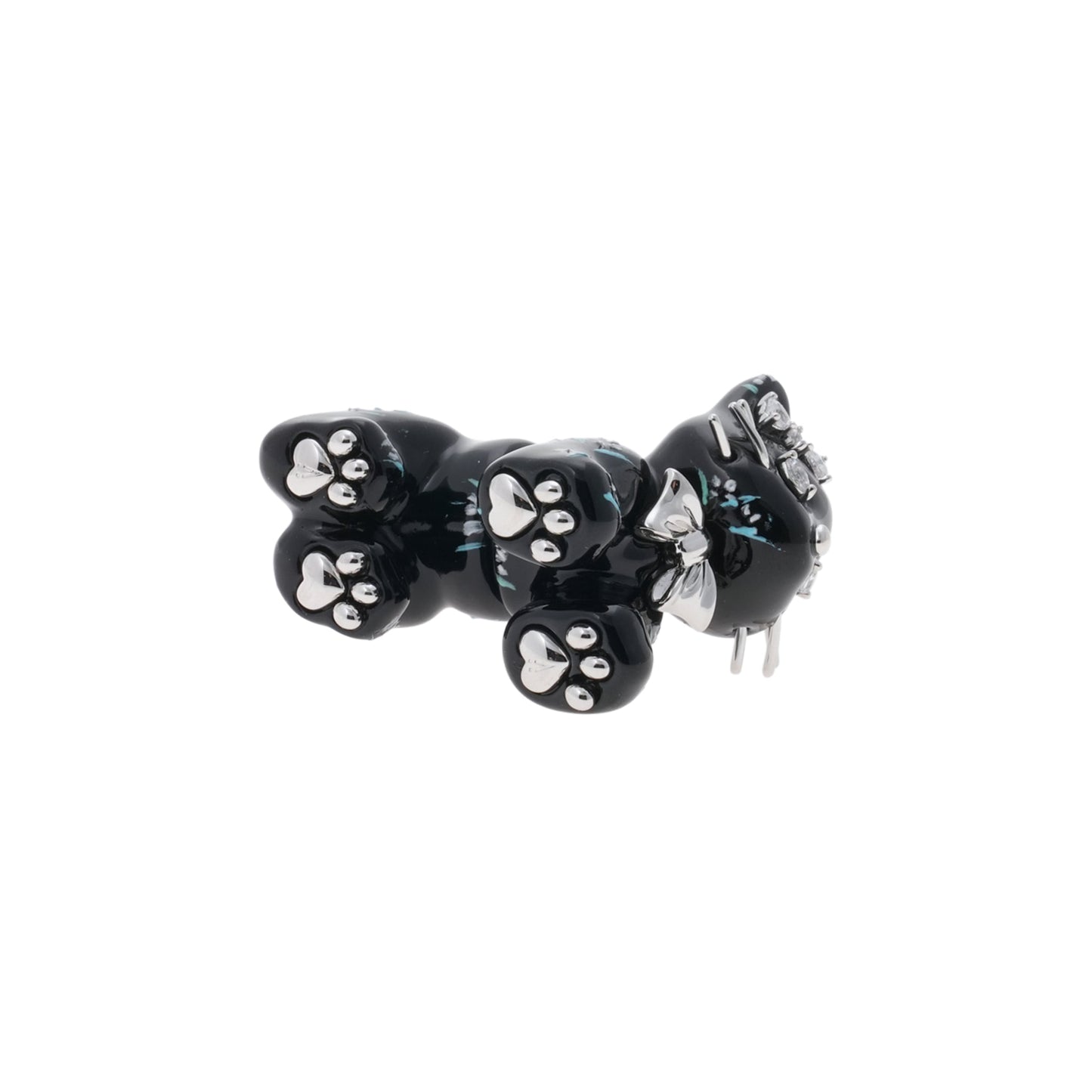 SPLIT KITTEN EARRING / BLACK