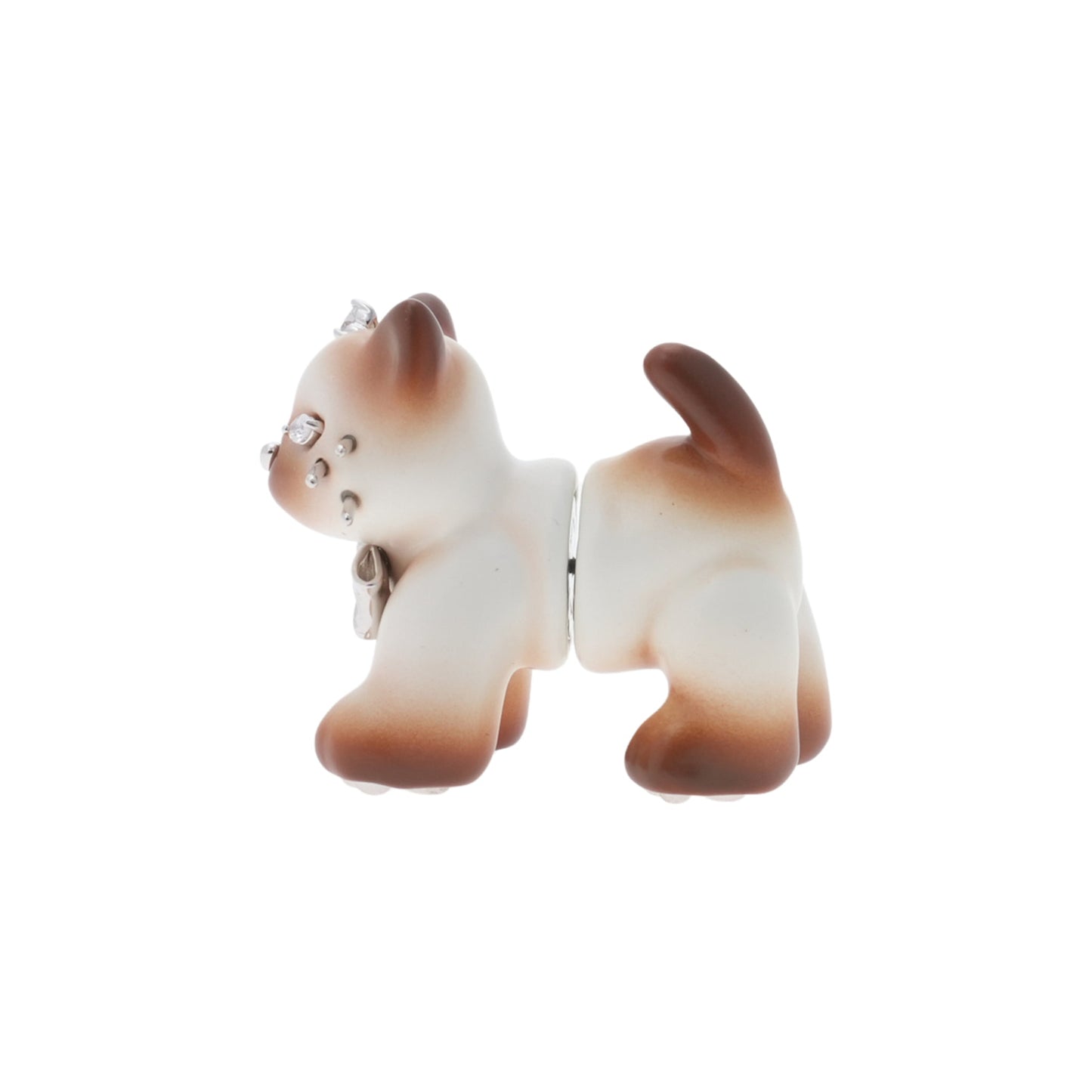 SPLIT KITTEN EARRING / BROWN