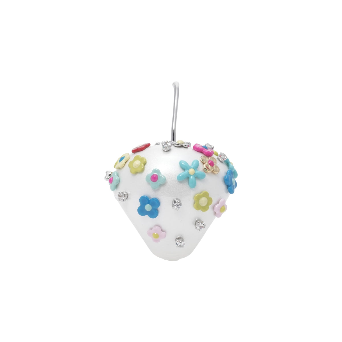 FLOWER GEMSTONE APPLE RING / PINK