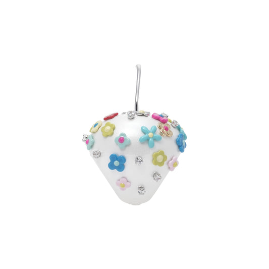 FLOWER GEMSTONE APPLE RING / PINK