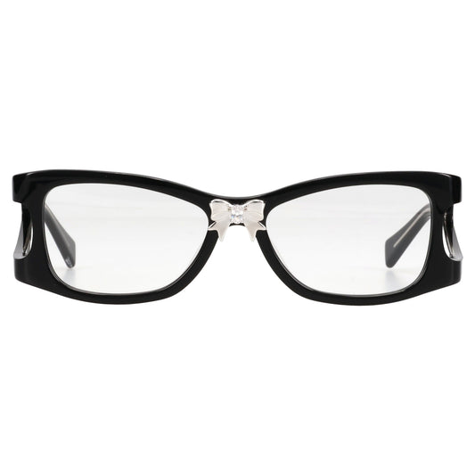 BOWKNOT HAIR CLIP GLASSES / BLACK