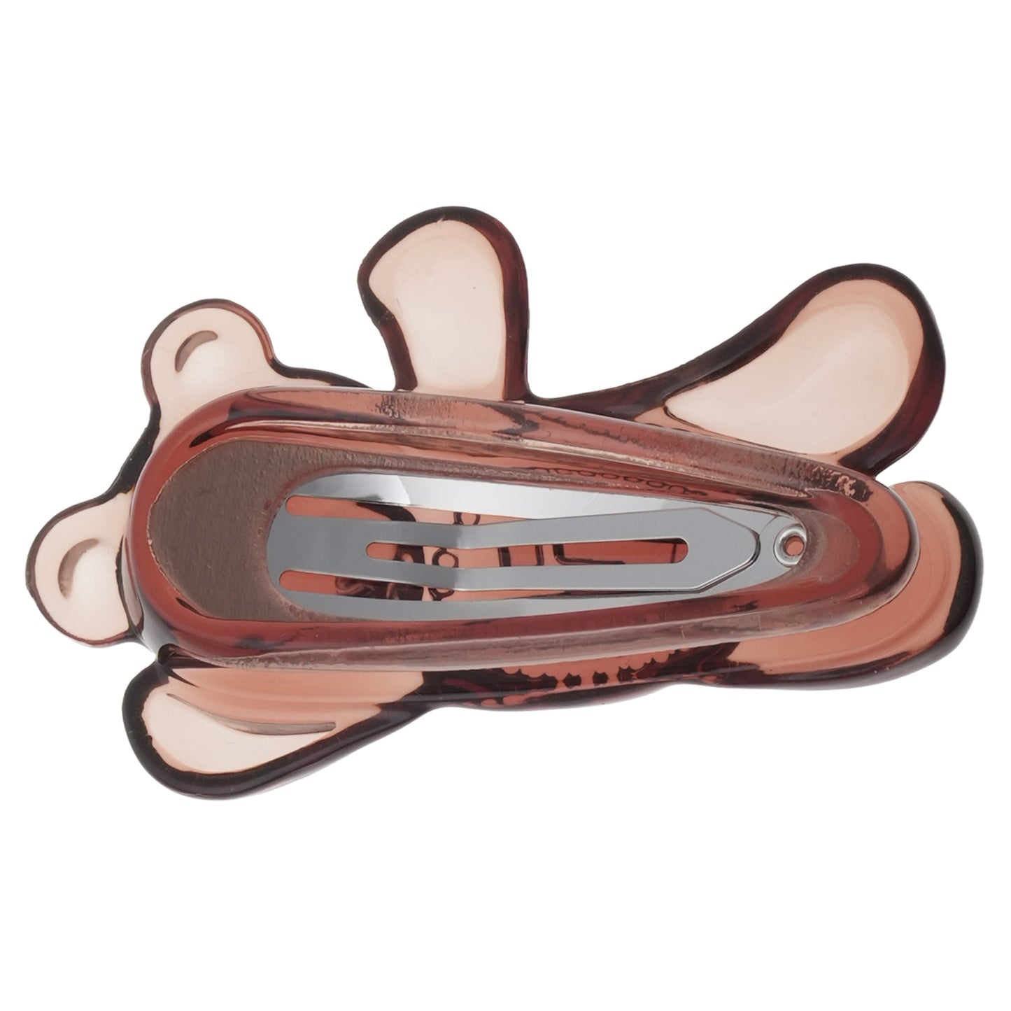 GLASSES BEAR HAIR CLIP / BROWN