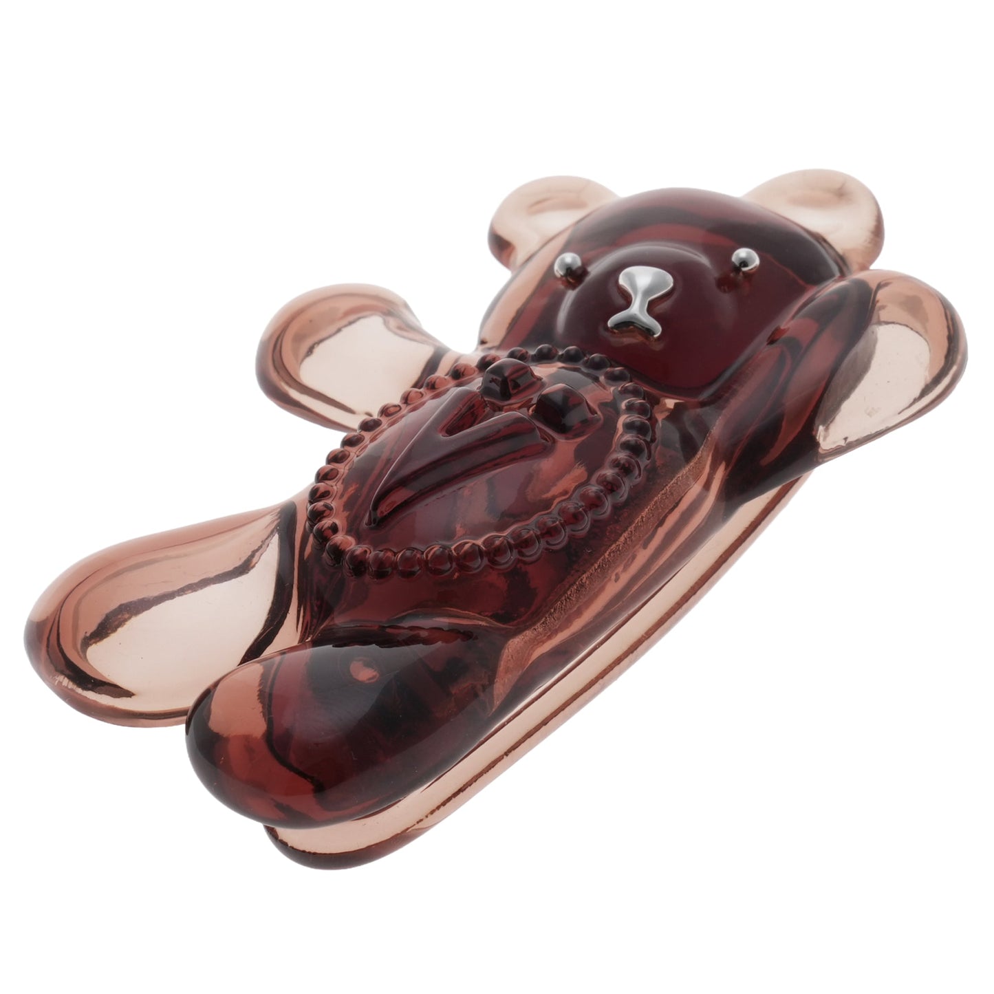 GLASSES BEAR HAIR CLIP / BROWN